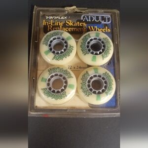 Inline Skates Replacement Wheels - Cream and Green